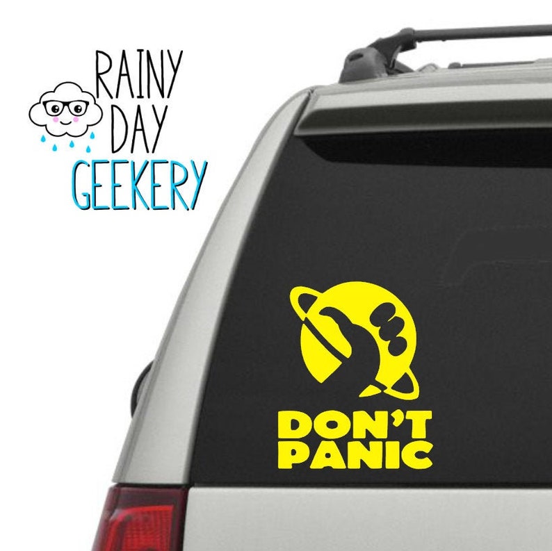 Dont Panic Decal Hitchhiker's Guide to the Galaxy - Etsy