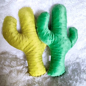 Lime Green Cactus Pillow - cacti pillow, cactus pillows, accent pillow, throw pillow, unique cactus decor, cacti decor