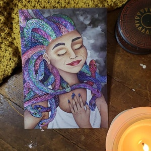 Treść Medusa Rysunek Ilustracja Sztuka Wydruk 4x6 5x7 8x11