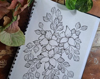★ Fallett★ Flower drawing man to man navy FA2501CR13NA 112817_grande.jpg?v=1737628369