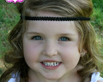 Black Boho Headband - Adult Boho Headband - Bohemian Headband - Boho - Bohemian - Forehead Headband - Hippie Headband - Black Headband