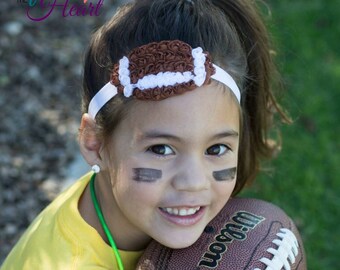 Football Headband - Football Hair Bow - Football Cheer Bow - Headbands for Girls - Sports Headbands - Football Headbands - Football Lovers