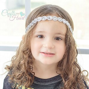 Silver Headband Silver Boho Headband Womens Headband Bohemian Headband Hippie Headband Womens Headband Adult Headband Boho image 1