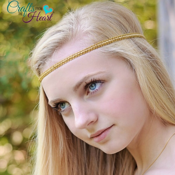 Gold Boho Headband - Halo Headband - Bohemian Headband - Gypsy Headband - Forehead Headband - Hippie Headband - Gold Headband - Tribal Aztec