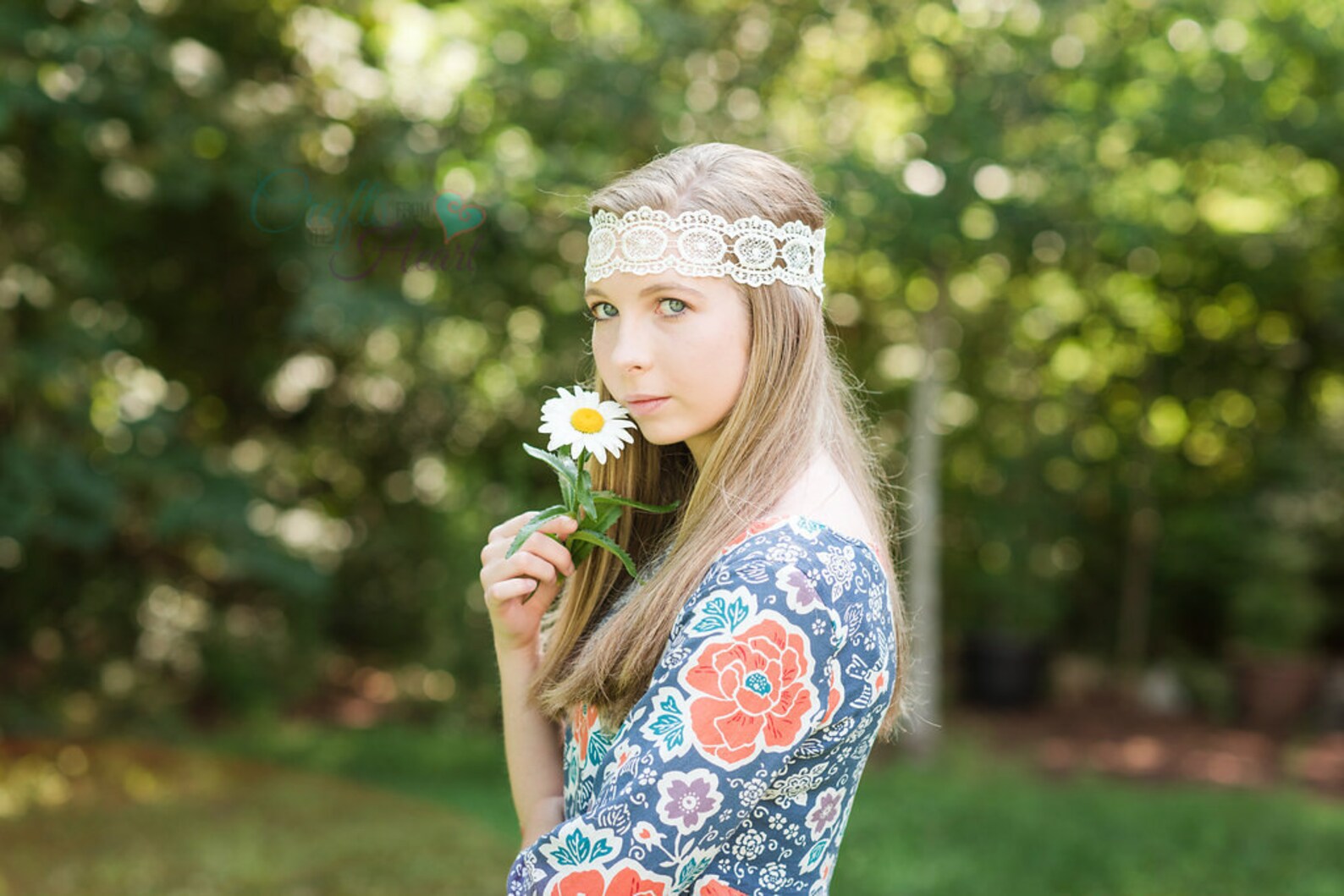 Lace Headband Bridal Headband Ivory Lace Headband Boho Etsy