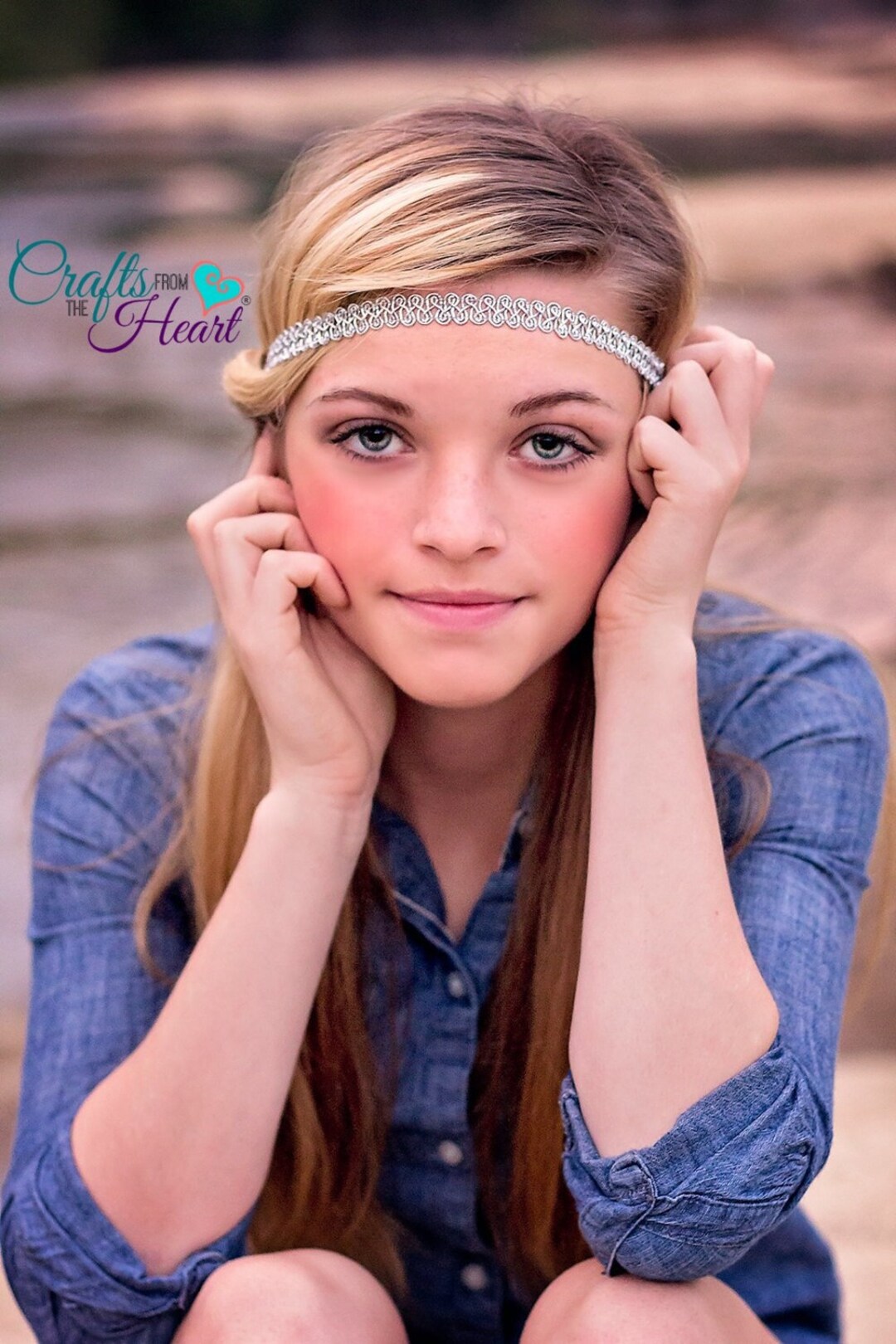 Silver Boho Headband Boho Headband Bohemian Headband Forehead Headband