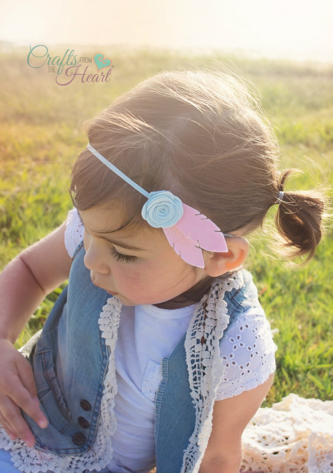 Diadema de plumas flor fieltro plumas diadema diadema Boho Etsy España