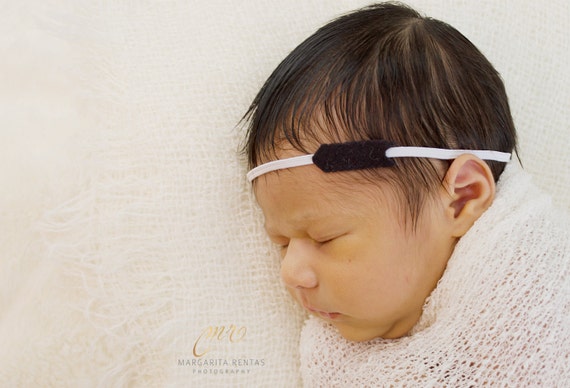 black newborn headband