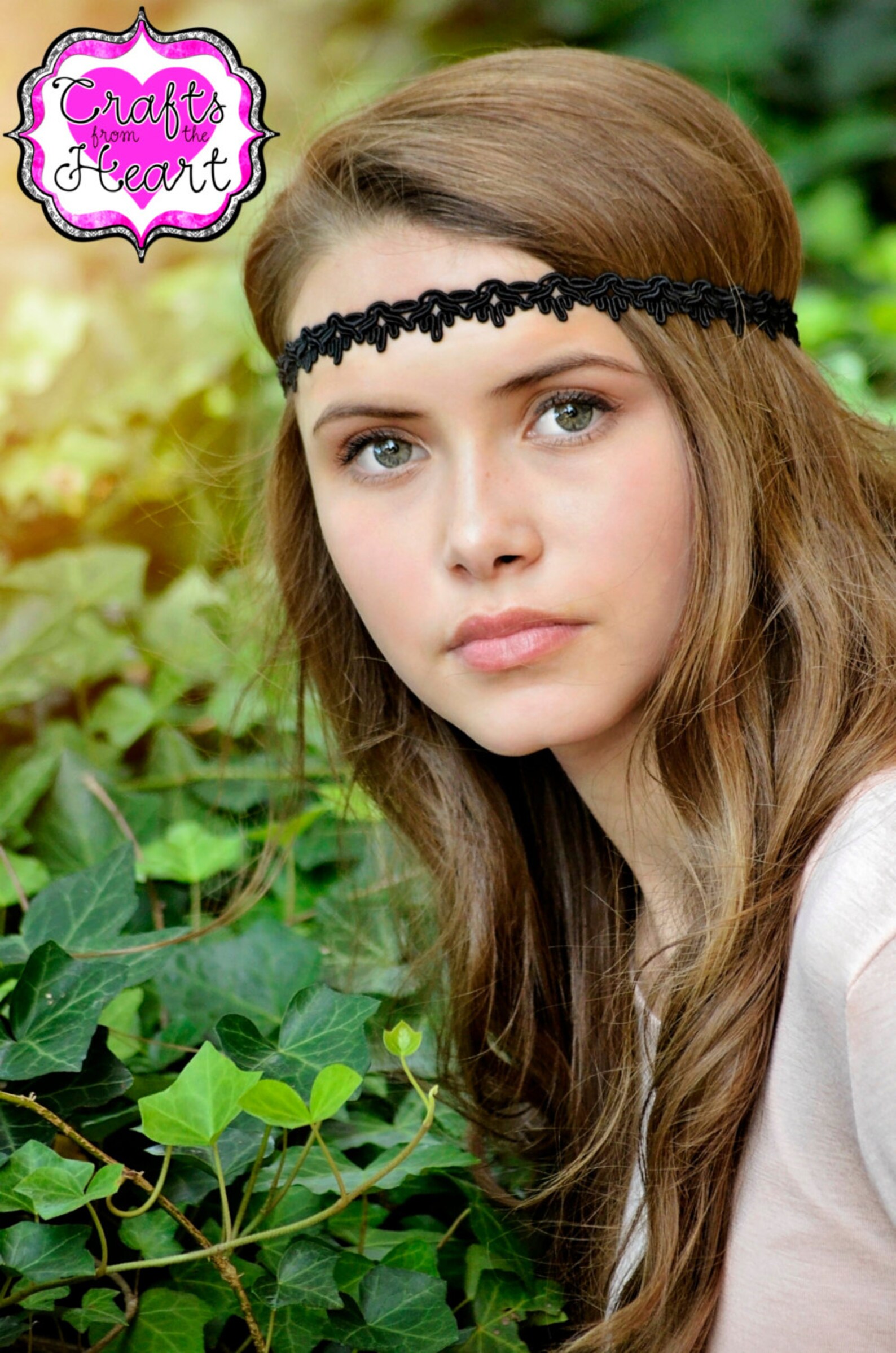 Black Boho Headband Adult Boho Headband Bohemian Headband Etsy