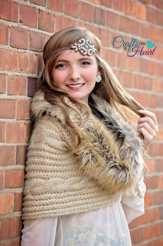 Brown Gatsby Headband - Rhinestone Headband - Brown Headband  display picture 1