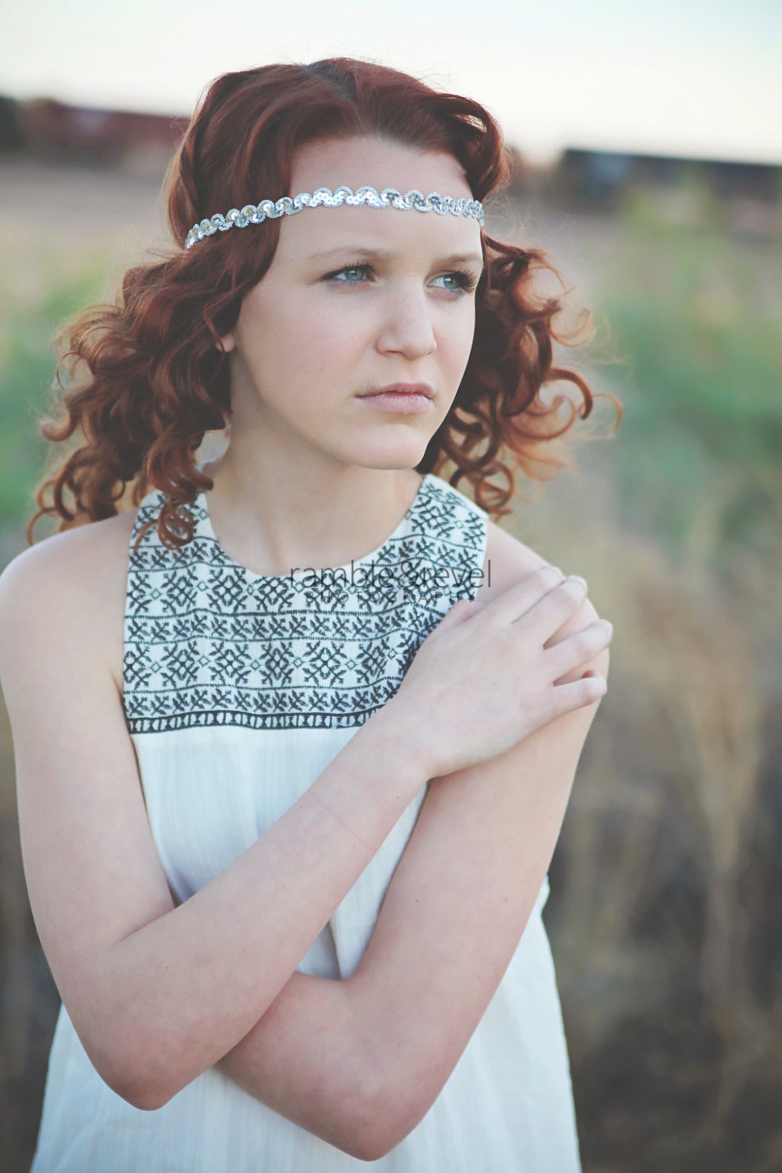Silver Boho Headband Bohemian Headband Forehead Headband - Etsy