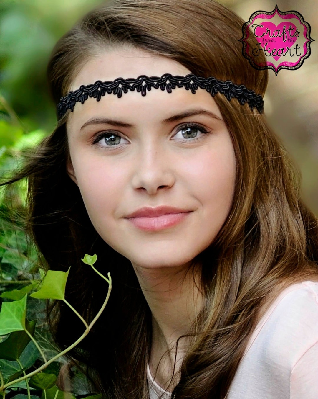 Black Boho Headband Adult Boho Headband Bohemian Headband Boho Bohemian