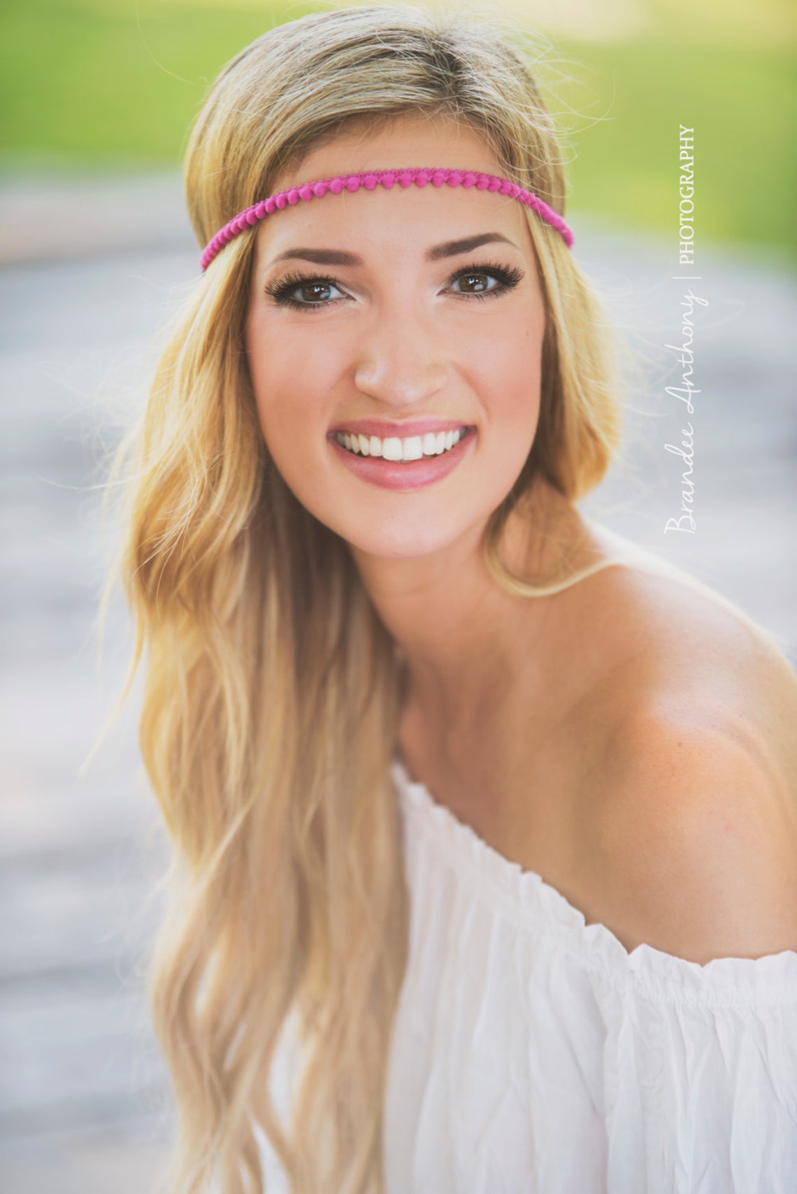 Pink Hippie Headband Boho Headband Bohemian Headband Etsy