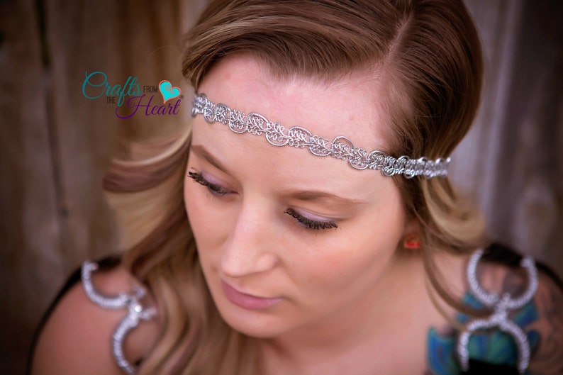 Silver Boho Headband Adult Boho Headband Bohemian Headband Etsy