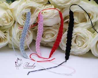 Red Handmade Knit Crochet Cotton Beaded baby girl boys Kids Friendship Jewellery bracelets,Newborn gift,baby shower gift