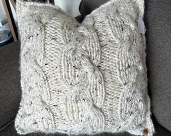 Wide Cable 20” square pillow