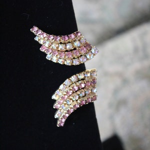 Kramer Multi-Colored Rhinestone Clip on Earrings
