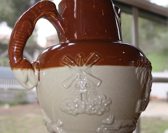 2 Large Doulton of Lambeth Salt Glaze Stoneware Blacking Pot  Vases c1895-1900