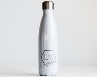 Personalized S'well Water Bottle, 25oz - Custom Bridesmaids Gift, Large Engraved Bottle, Monogram Insulated Bottle, Horizontal Design