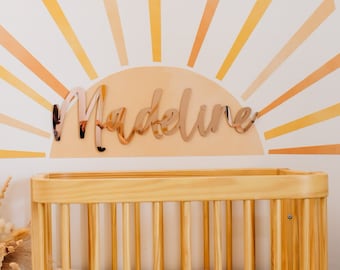 30" Custom Nursery Name Sign - Personalized Laser Cut Acrylic Backdrop Sign, First Birthday Decor, Baby Shower Sign, Script Name Sign