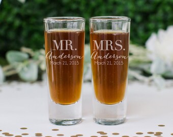 Shot Glasses Engraved For Wedding Interesting Engraved Deluxe Ml