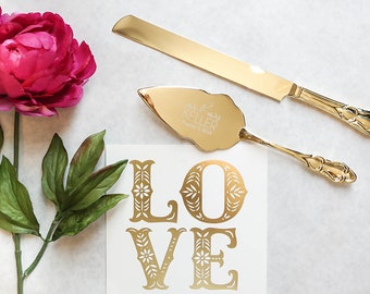 wedding cake servers knives