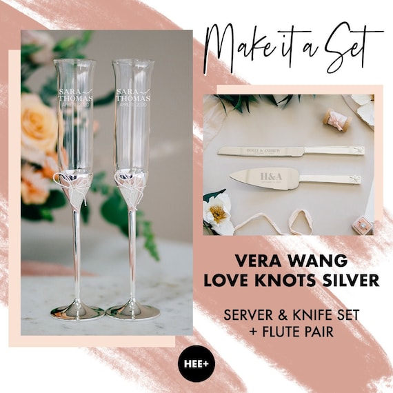 Personalized Vera Wang Love Knots Silver Knife Server With Etsy
