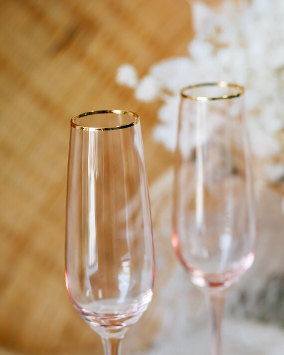 Rose gold champagne sale flutes