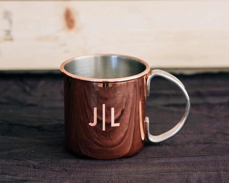 Custom Moscow Mule Copper Mug Monogram Gift Engraved Etsy