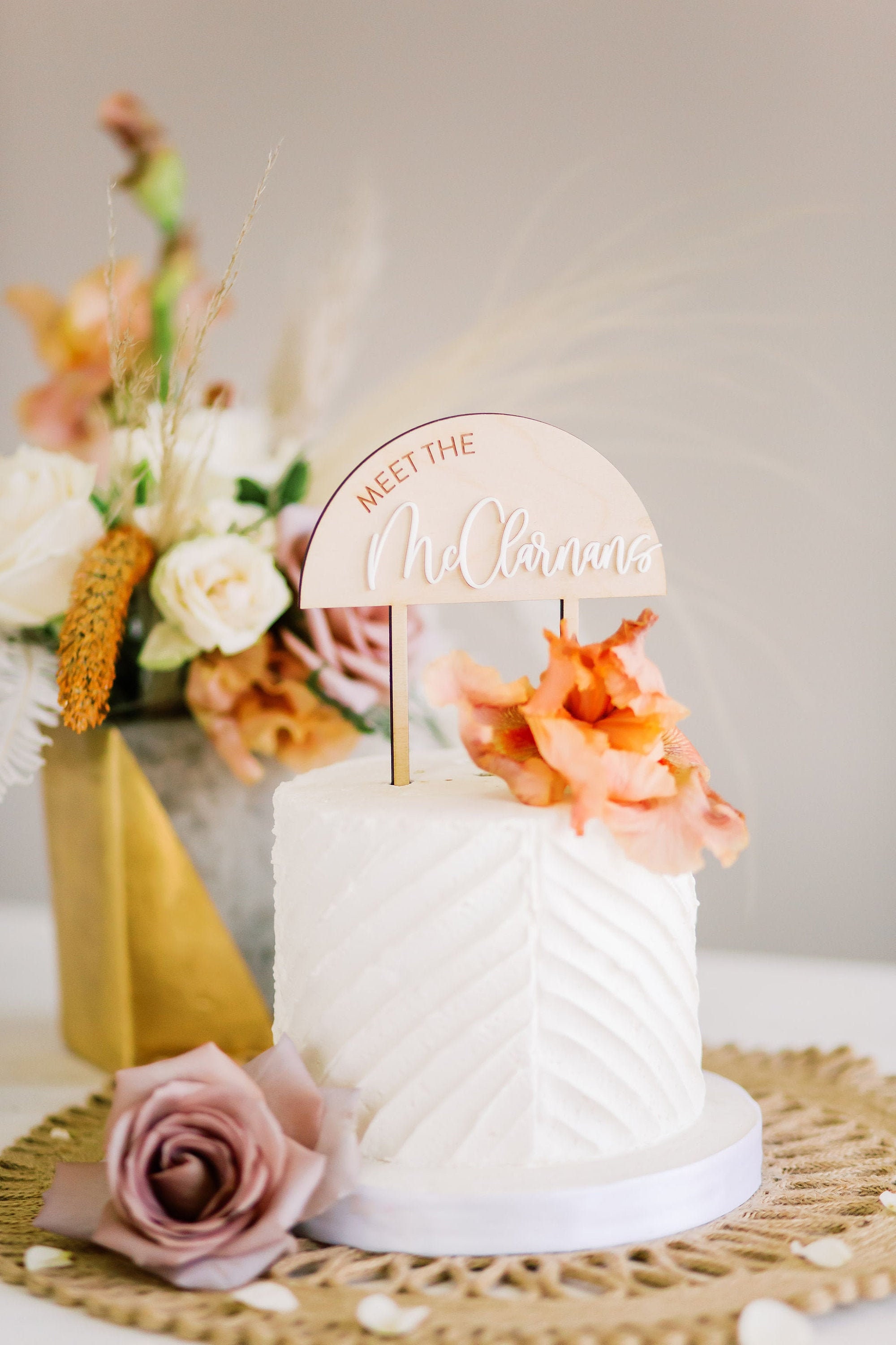 5 5 Half Circle Meet The Custom Wedding Cake Topper Etsy 5 5 Half Circle Meet The Custom Wedding Cake Topper Etsy
