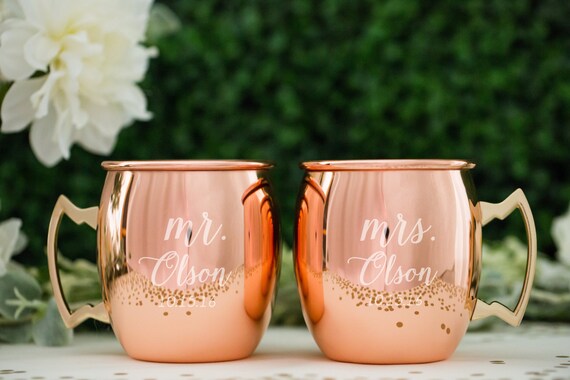 Custom Logo Engraved Moscow Mule Mug Set – Moscow Copper Co.