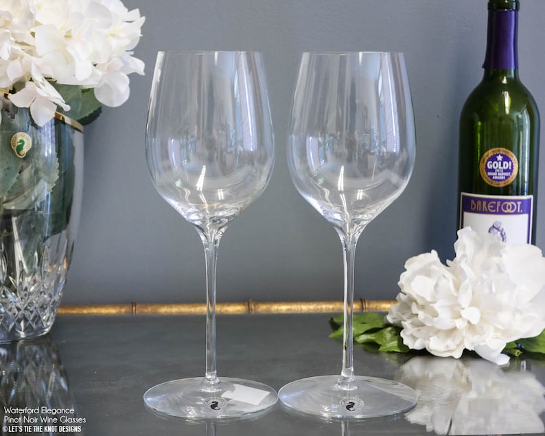 Engraved Waterford Elegance Crystal Personalized Wine Glasses Etsy
