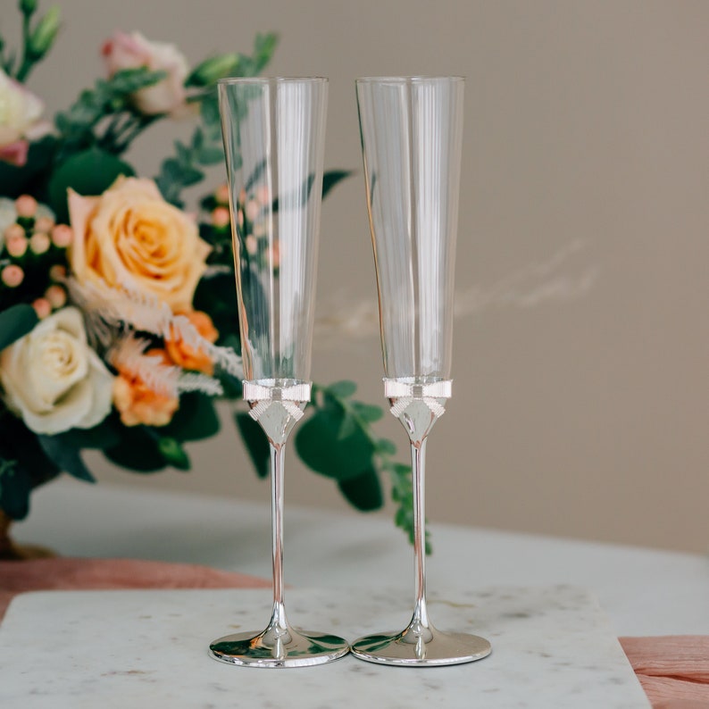 Kate Spade Grace Ave Personalized Wedding Toasting Glasses Etsy