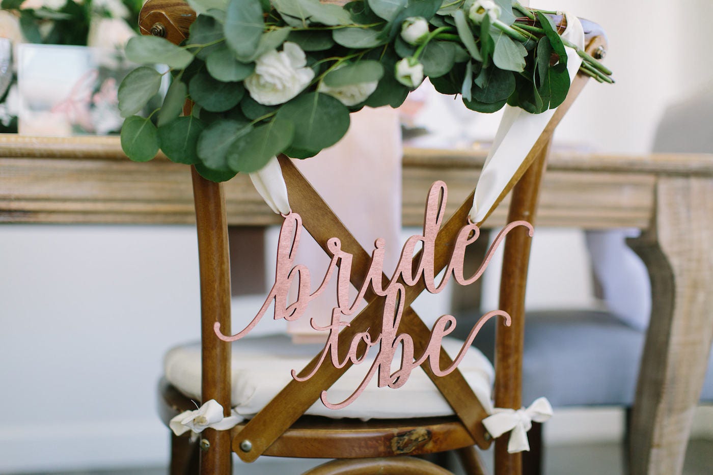 Bride to Be Bridal Shower Chair Sign 13 x 8 Etsy