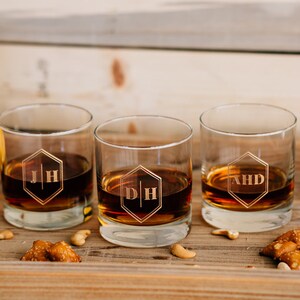 Personalized Whiskey Glass Groomsmen Gift Engraved Custom Scotch Glass ...