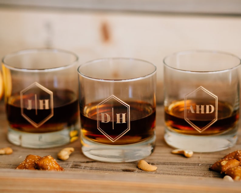 personalized whiskey glasses groomsmen