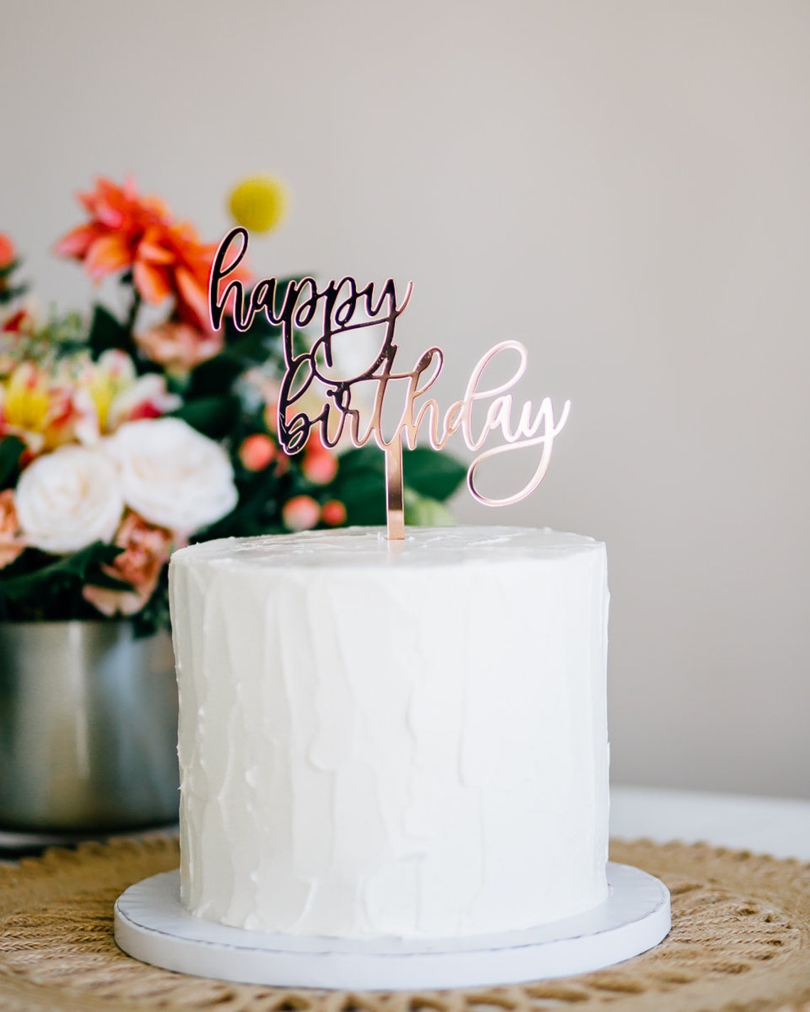 Happy Birthday Cake Topper Laser Cut Acrylic Cake Topper | Etsy