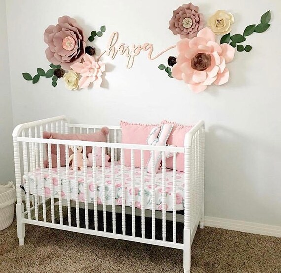 Custom Nursery Name Sign Personalized Laser Cut Wood Bedroom Wall Sign Kids Bedroom Wall Decor Baby Shower First Birthday Backdrop