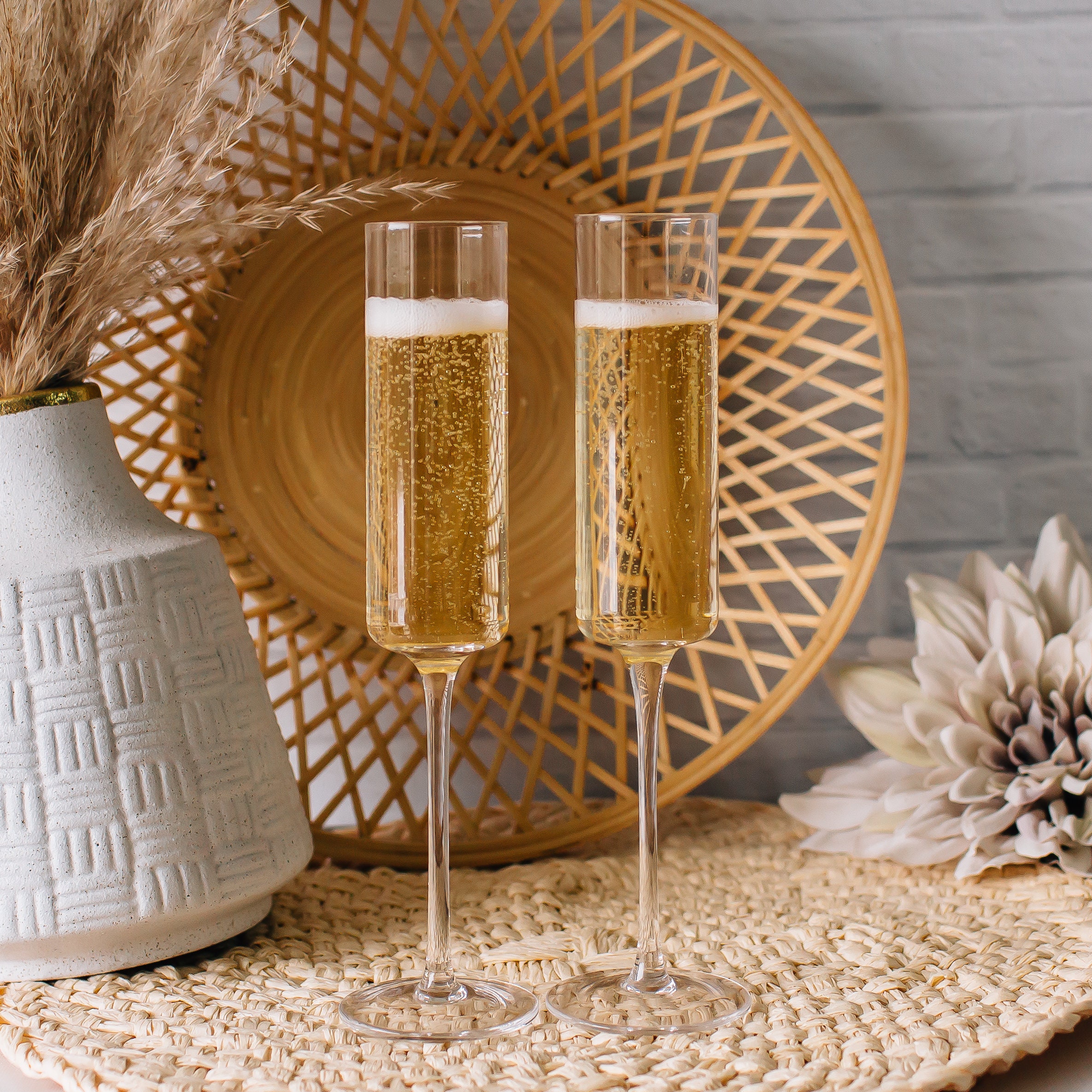 Laurel Champagne Flutes by Viski