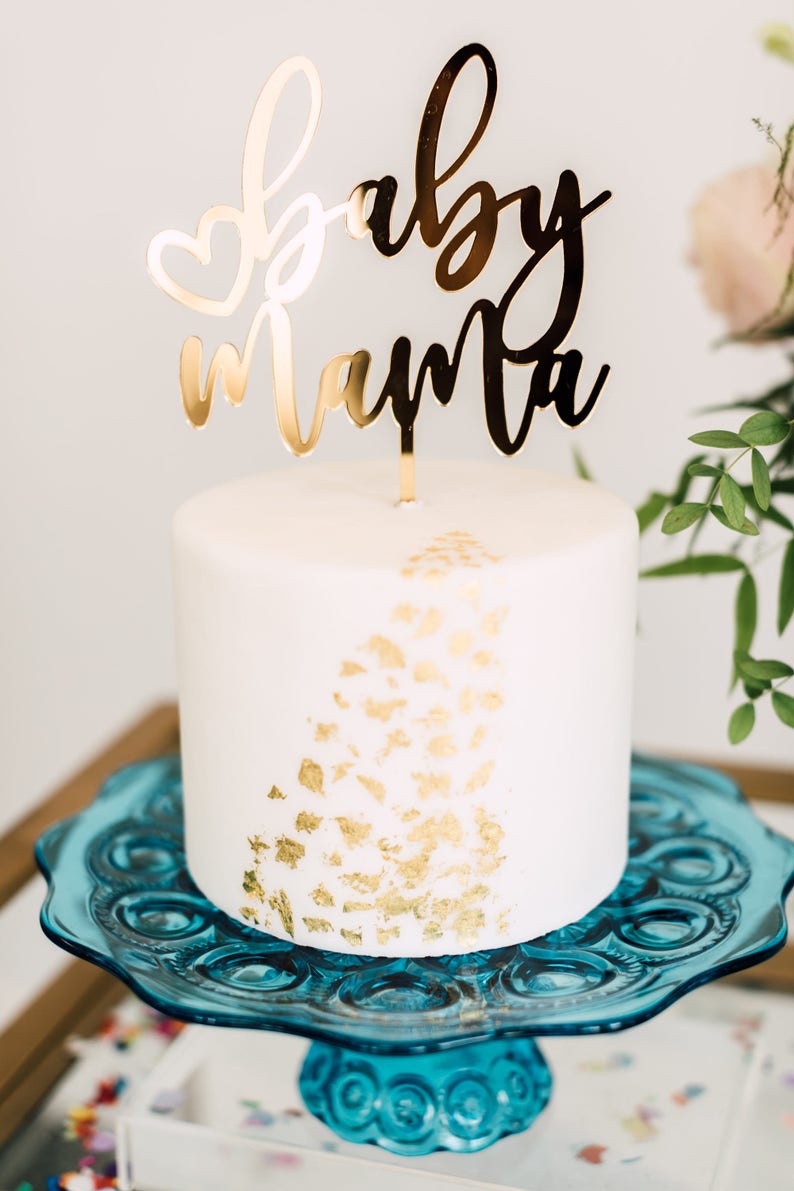 baby mama cake topper