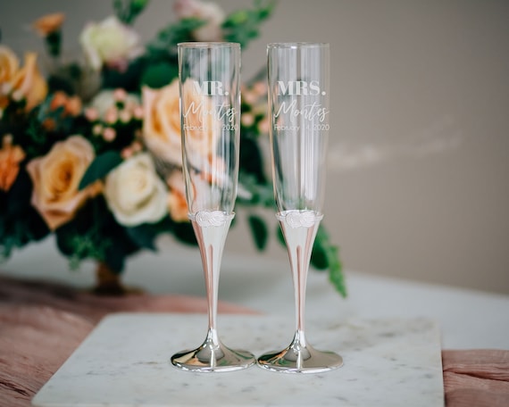 ELEGANTPARK Wedding Gifts for Bride Champagne Flutes Tumbler