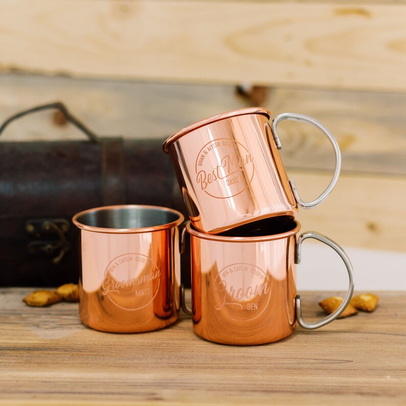 Personalized Moscow Mule Copper Mug Groomsmen Gift Engraved Etsy
