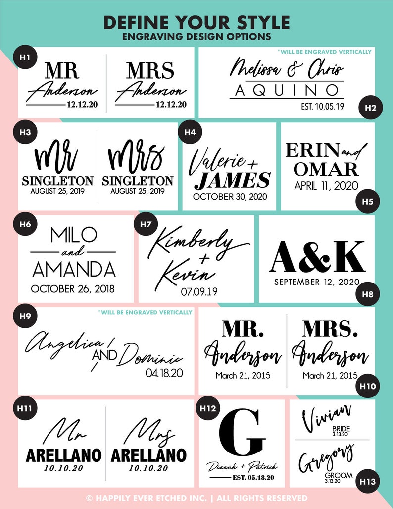 Set of TWO Couples Engagement Gift Wedding Favor Bridal Party Favor Pair Custom Square Shot Glass Personalized Wedding Shot Glasses