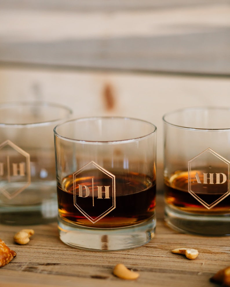 personalized whiskey glasses groomsmen