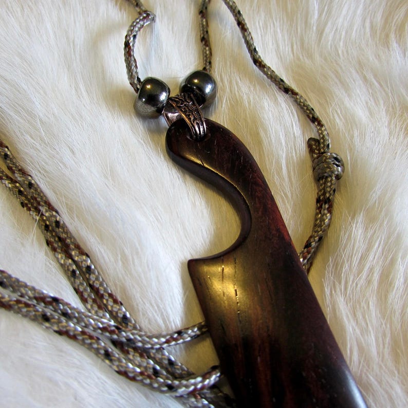 Neck Pendant Knife Necklace Exotic Wood Art Knife Etsy