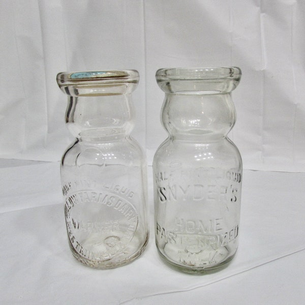 Cream Top Milk Bottles Etsy Canada