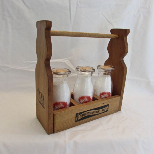 Milk Bottle Carrier Etsy