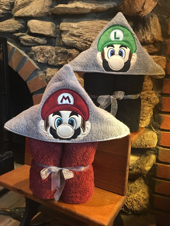 Mario Frères Luigi Kid à Capuchon De Serviette De Bain Serviette De Piscine