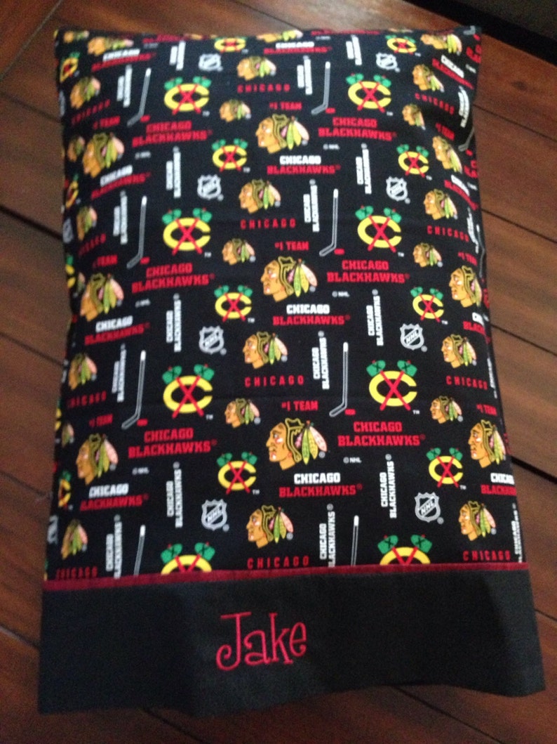 Personalized Pillowcase CHICAGO BLACKHAWKS Etsy