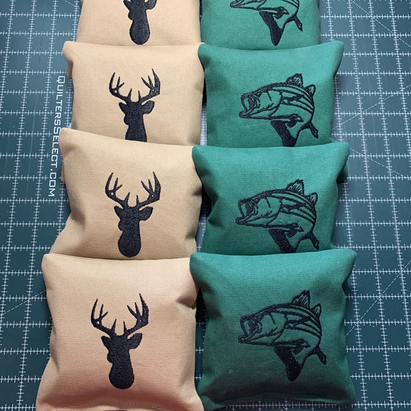 Premium Deer Hunting & Fishing Cornhole Bag Set (8-Pack) main image 1